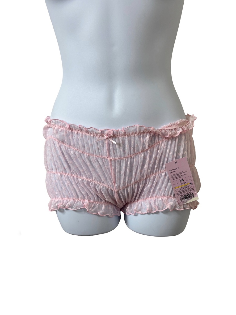 Wild Fable Pink Heart Lace Bloomers XS NWOT - Picture 2 of 6